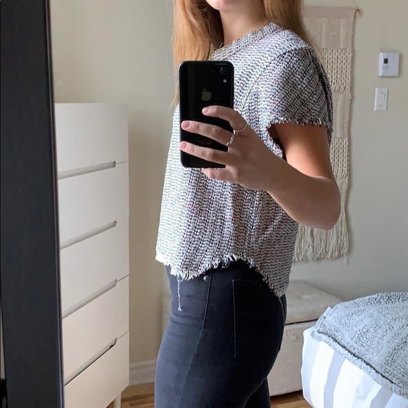 IRO Paris Devan Tweed Crop Top - Picture 7 of 7